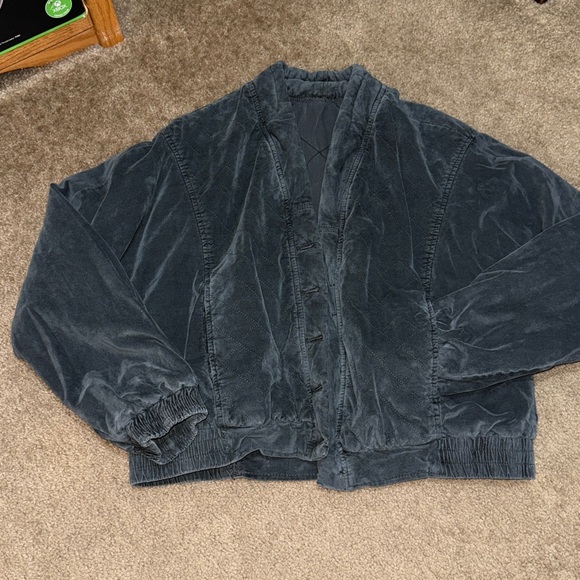 Free People Black Bomber Jacket size small - Picture 8 of 9